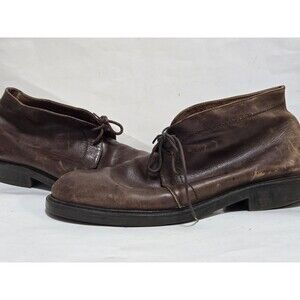 VTG Eddie Bauer Chukka Boots Mens Size 15 M Brown Leather Lace Up